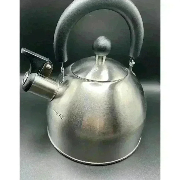 Stewart Primula Whistling Tea/Coffee Kettle 1.5qt Folding Handle - Picture 1 of 6